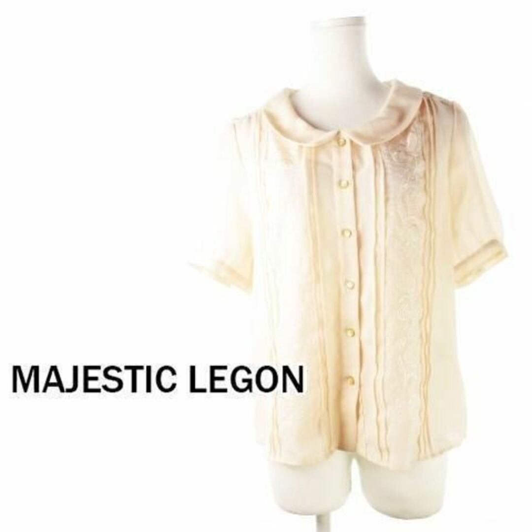 MAJESTIC LEGON(マジェスティックレゴン)のマジェスティックレゴン クラシカルブラウス F ピンク 230601CK9A レディースのトップス(シャツ/ブラウス(半袖/袖なし))の商品写真