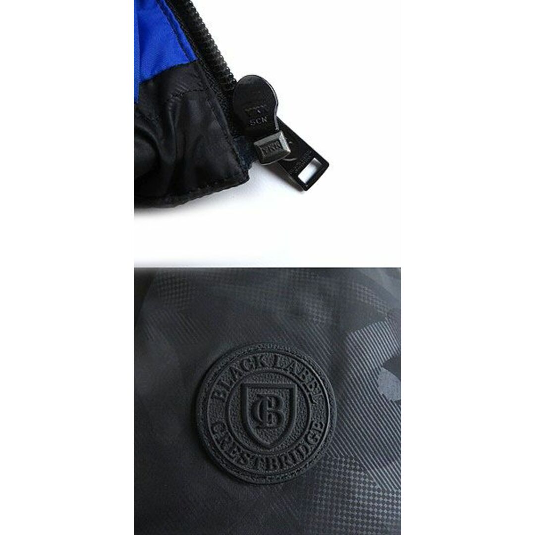 BLACK LABEL CRESTBRIDGE(ブラックレーベルクレストブリッジ)の良品□ブラックレーベルクレストブリッジ カモフラ フーデッド WZIP ダウンジャケット 黒系 M 正規品 メンズ メンズのジャケット/アウター(ダウンジャケット)の商品写真