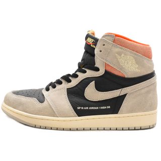 ナイキ(NIKE)のNIKE ナイキ AIR JORDAN 1 RETRO HIGH OG Hyper Crimson エアジョーダン1 レトロ ハイパークリムゾン ハイカットスニーカー グレー/ブラック US12/30cm 555088-018(スニーカー)