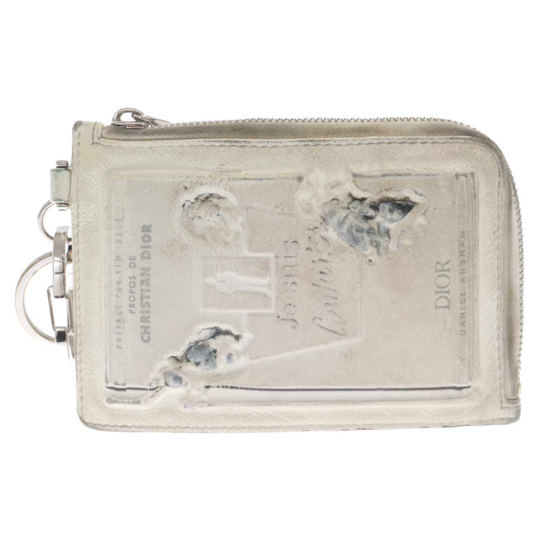 Dior(ディオール)のDIOR ディオール 20SS×DANIEL ARSHAM white leather zip wallet keychain/ belt chain ダニエル アーシャム レザージップウォレット 財布 ホワイト メンズのファッション小物(折り財布)の商品写真