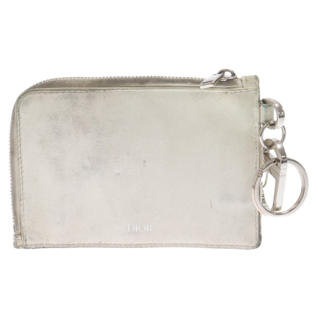 Dior(ディオール)のDIOR ディオール 20SS×DANIEL ARSHAM white leather zip wallet keychain/ belt chain ダニエル アーシャム レザージップウォレット 財布 ホワイト メンズのファッション小物(折り財布)の商品写真