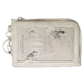 ディオール(Dior)のDIOR ディオール 20SS×DANIEL ARSHAM white leather zip wallet keychain/ belt chain ダニエル アーシャム レザージップウォレット 財布 ホワイト(折り財布)