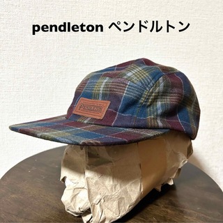 ペンドルトン(PENDLETON)のpendleton ペンドルトン 古着ファイブパネルキャップ チェック柄 フリー(キャップ)
