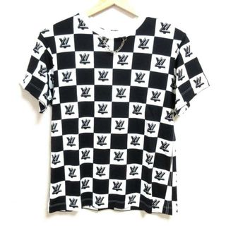 ルイヴィトン(LOUIS VUITTON)のLOUIS VUITTON(ルイヴィトン) 半袖Tシャツ サイズXS レディース LVツイストロックプリント Tシャツ RW181B HAG FETS81 白×黒×グレー クルーネック/チェーン(Tシャツ(半袖/袖なし))