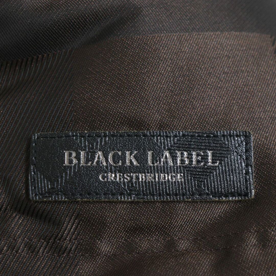 BLACK LABEL CRESTBRIDGE(ブラックレーベルクレストブリッジ)の美品●ブラックレーベルクレストブリッジ レザーロゴパッチ付 チェック柄 2way フーデッドダウンジャケット 茶系 L 日本製 正規品 メンズ メンズのジャケット/アウター(ダウンジャケット)の商品写真