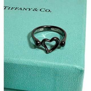 ティファニー(Tiffany & Co.)のティファニー　エルサベレッティ　オープンハート　シルバー925 リング ブラック(リング(指輪))