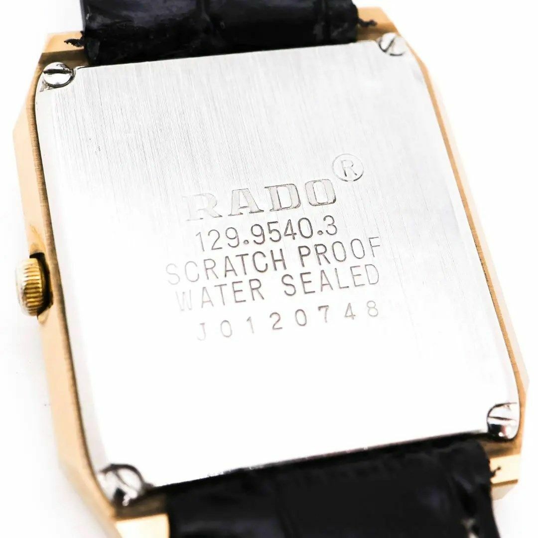 RADO(ラドー)の《美品》RADO DIASTAR 腕時計 ゴールド レザー デイト メンズ l メンズの時計(腕時計(アナログ))の商品写真