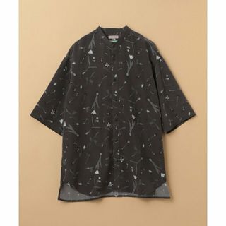 【GREY】BEAMS LIGHTS / 『The Bulb Book』 フラワープリント バンドカラー シャツ(シャツ/ブラウス(長袖/七分))