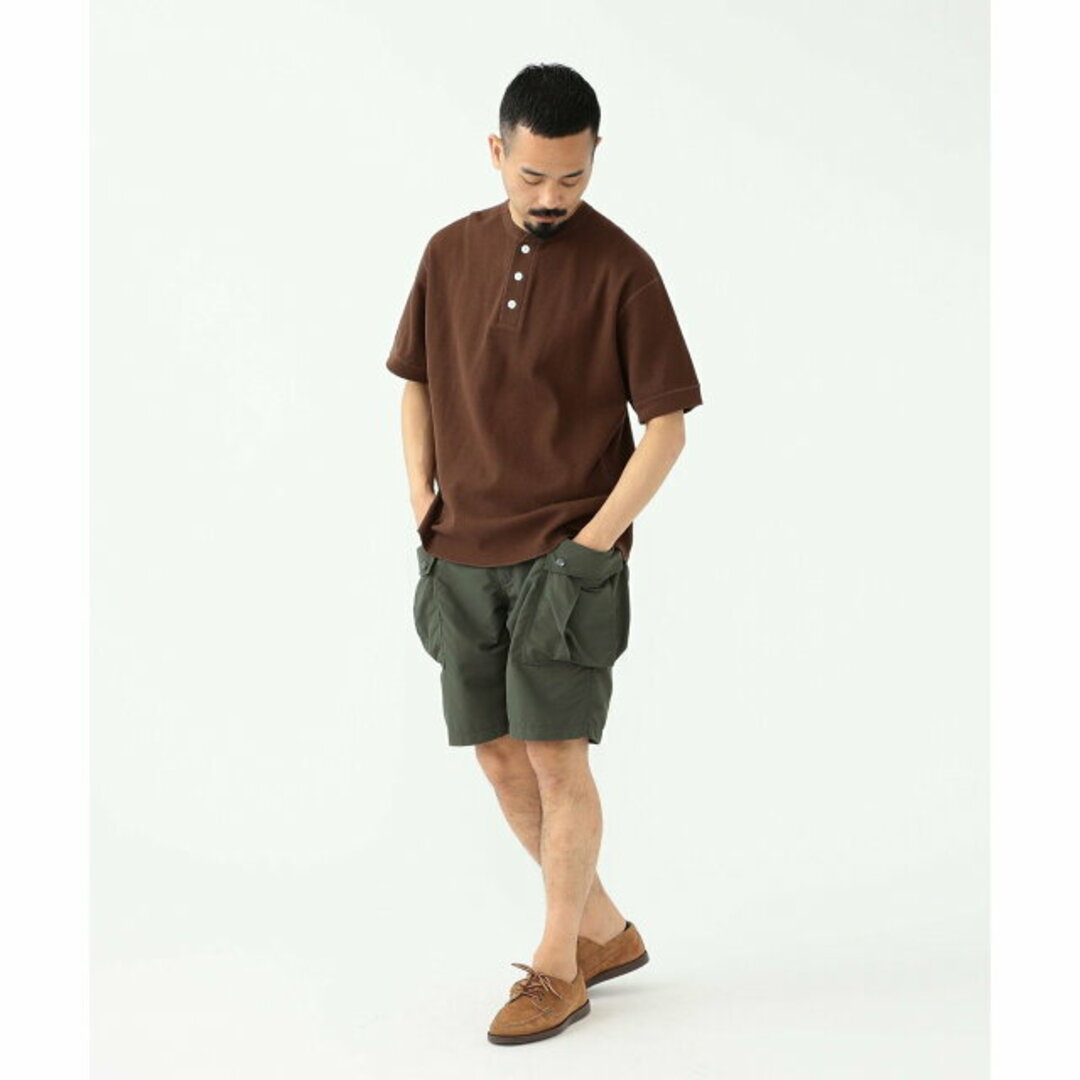 BEAMS PLUS(ビームスプラス)の【D.BROWN】Healthknit * BEAMS PLUS / 別注 ハニカムサーマル ヘンリーネック Tシャツ その他のその他(その他)の商品写真