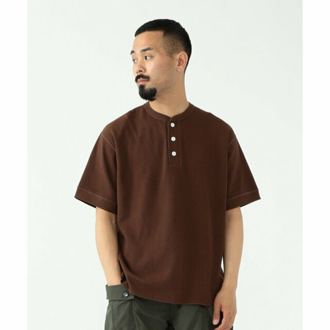 BEAMS PLUS(ビームスプラス)の【D.BROWN】Healthknit * BEAMS PLUS / 別注 ハニカムサーマル ヘンリーネック Tシャツ その他のその他(その他)の商品写真