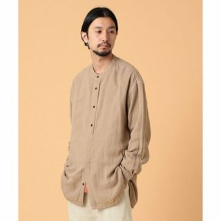 【BEIGE】BEAMS LIGHTS / ダブルガーゼ バンドカラーシャツ(シャツ)