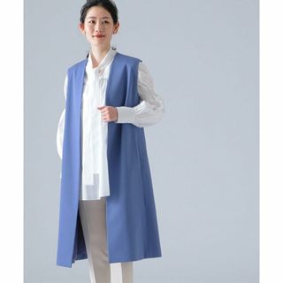 エッフェビームス(EFFE BEAMS)の【BLUE】M・fil / Vネック ロングジレ(ベスト/ジレ)