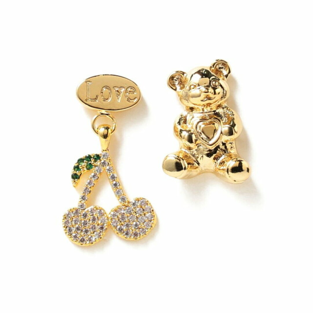 Ray BEAMS(レイビームス)の【GOLD】LOTUS PINK / Cherry Teddy ピアス レディースのアクセサリー(ピアス)の商品写真