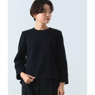 デミルクスビームス(Demi-Luxe BEAMS)の【NAVY】Demi-Luxe BEAMS / ストレッチツイード プルオーバーブラウス(シャツ/ブラウス(長袖/七分))