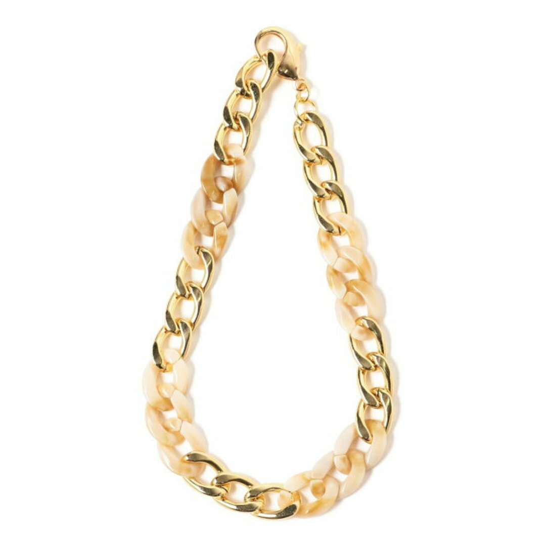 Ray BEAMS(レイビームス)の【GOLD/BEIGE】Ray BEAMS / アクリル ミックス キヘイ ネックレス レディースのアクセサリー(ネックレス)の商品写真