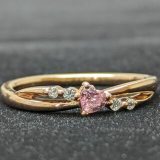 ヨンドシー(4℃)の707 4℃ピンク色石リングK10PGピンクゴールド10号(リング(指輪))