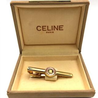 celine - 美品 CELINE セリーヌ マカダムトリオンフ タイピン ゴールド 箱付き a2276