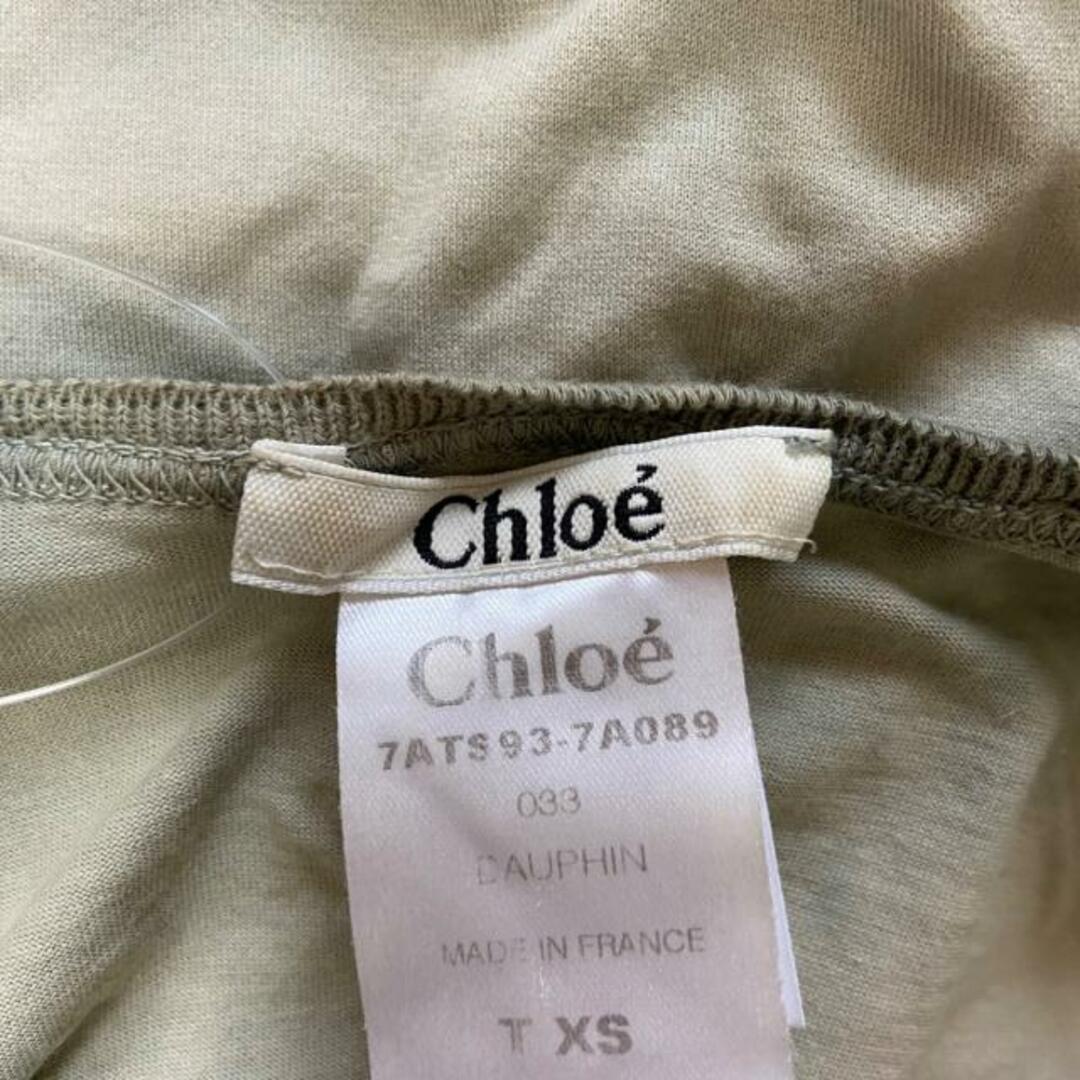 Chloe(クロエ)のChloe(クロエ) 半袖カットソー サイズXS レディース - ライトグリーン フラワー(花) レディースのトップス(カットソー(半袖/袖なし))の商品写真