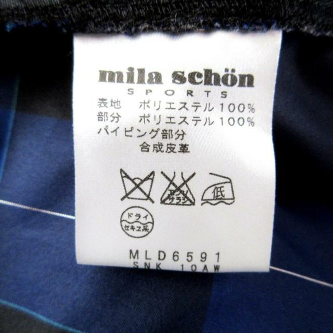 mila schon(ミラショーン)のmila schon(ミラショーン) ワンピース サイズL レディース - ブルー×黒×ネイビー 半袖/ひざ丈/ジップアップ/チェック柄 レディースのワンピース(その他)の商品写真