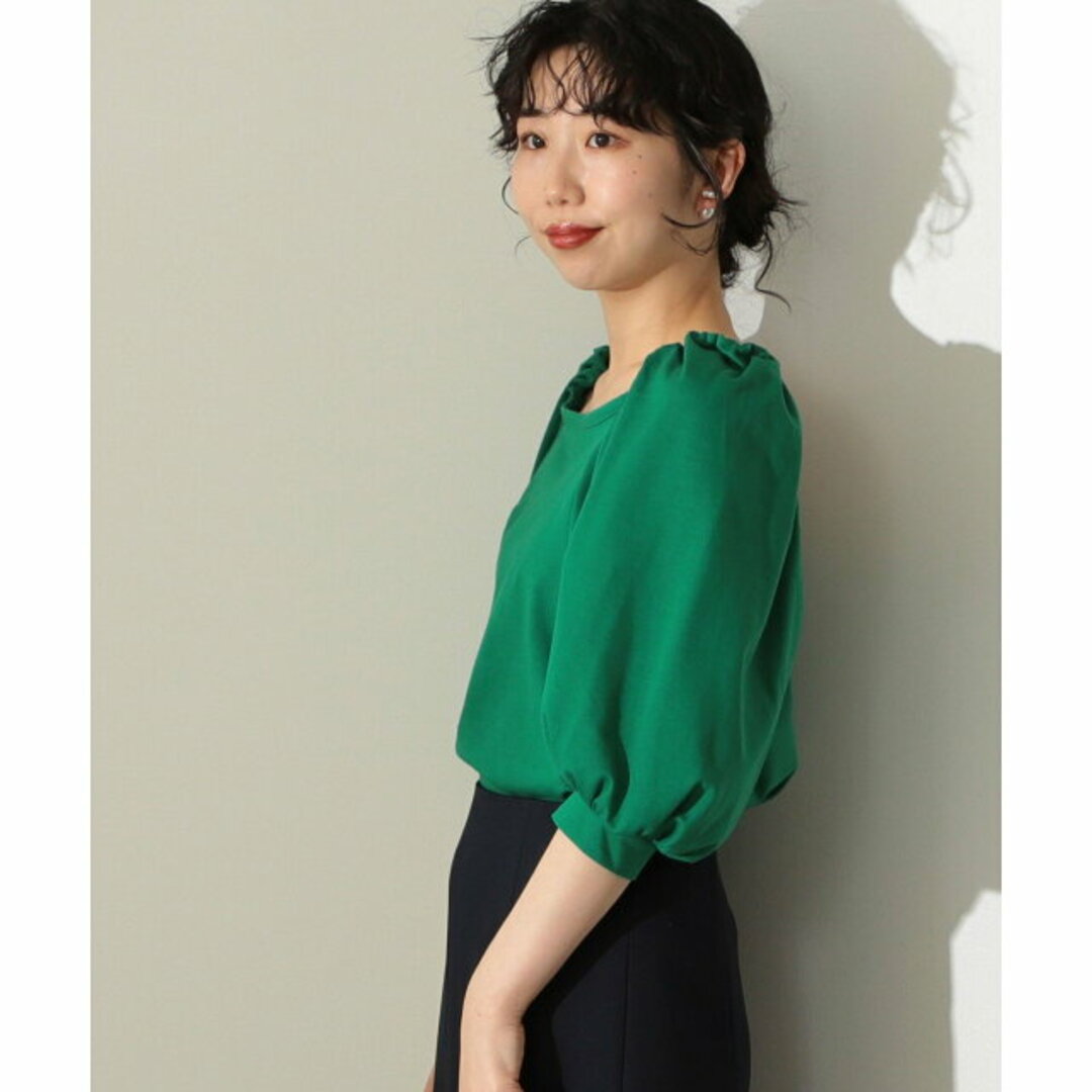 Demi-Luxe BEAMS(デミルクスビームス)の【GREEN】【36】Demi-Luxe BEAMS / コンパクト フレンチテリー プルオーバー レディースのトップス(カットソー(長袖/七分))の商品写真