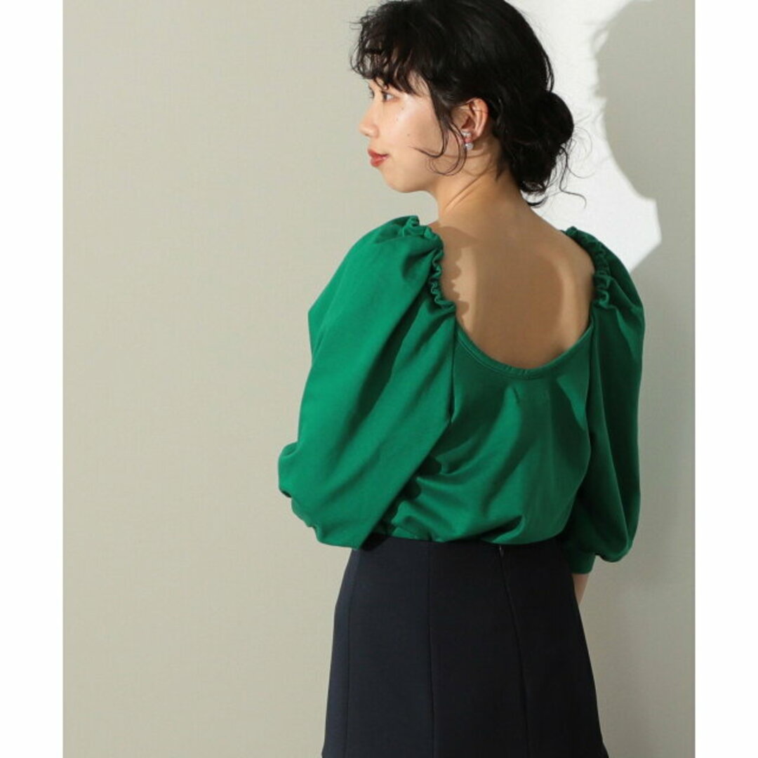 Demi-Luxe BEAMS(デミルクスビームス)の【GREEN】Demi-Luxe BEAMS / コンパクト フレンチテリー プルオーバー レディースのトップス(カットソー(長袖/七分))の商品写真