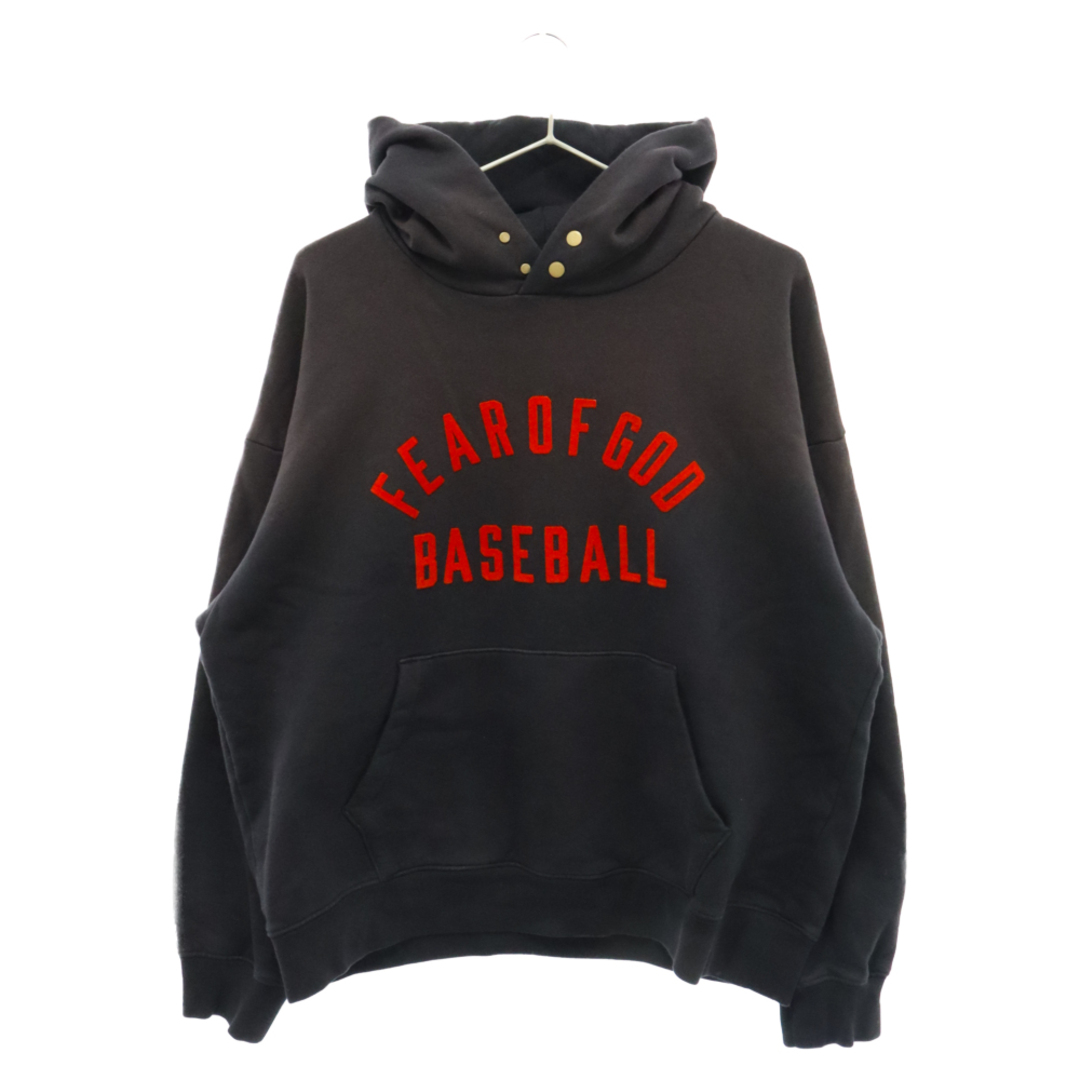 FEAR OF GOD(フィアオブゴッド)のFEAR OF GOD フィアオブゴッド SEVENTH COLLECTION Baseball Hoody 7thコレクション ベースボール フーディ プルオーバーパーカー ブラック FG50-078 メンズのトップス(パーカー)の商品写真