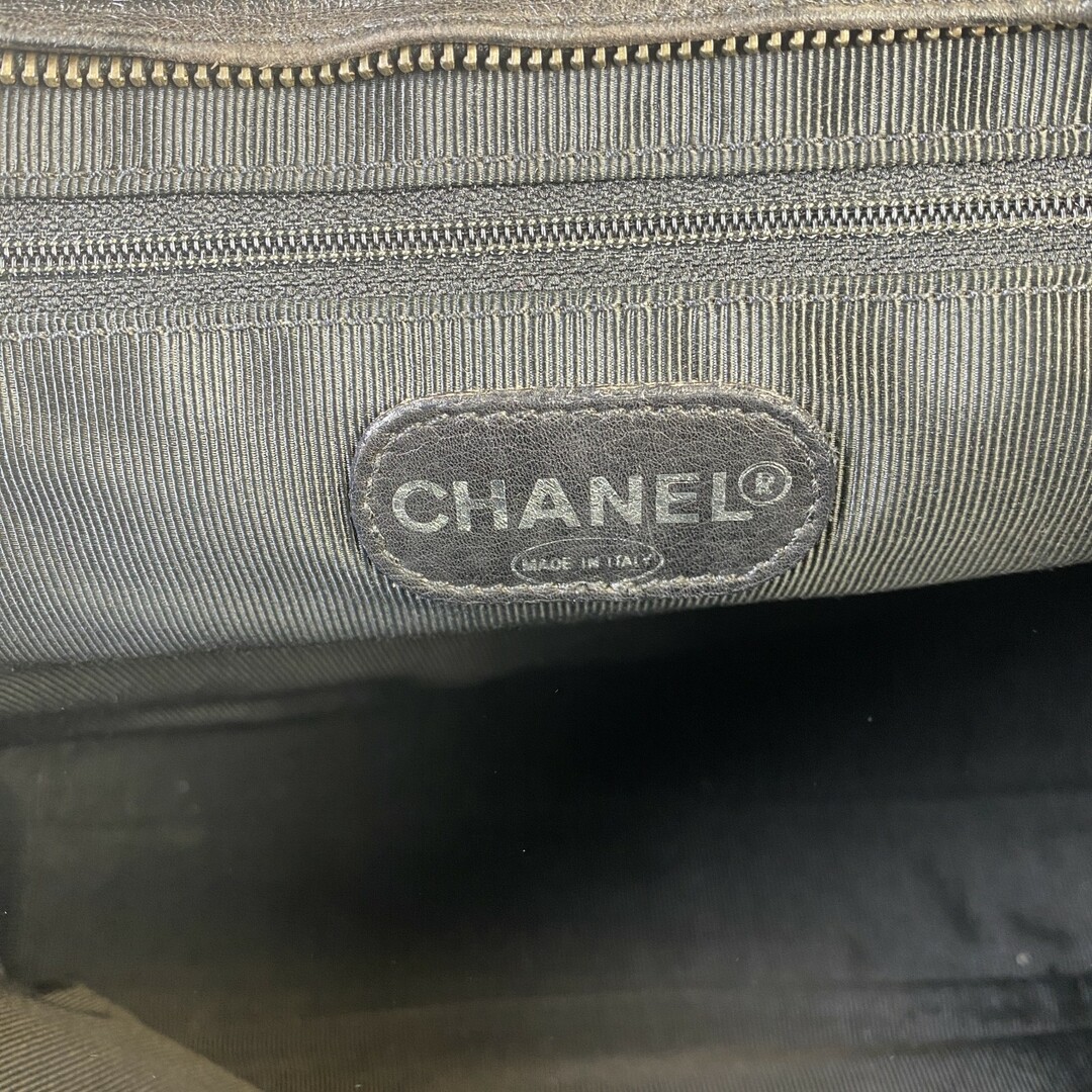 CHANEL(シャネル)のCHANEL シャネル ココマーク  ラムスキン ハンドバッグ ブラック A-1486 レディースのバッグ(ハンドバッグ)の商品写真