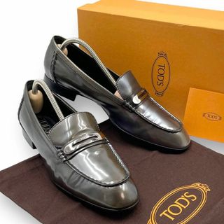 トッズ(TOD'S)の美品 TOD'S ローファー ビットローファー エナメル パテント 38表記(ローファー/革靴)