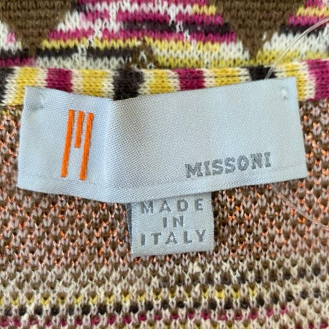 MISSONI(ミッソーニ)のMISSONI(ミッソーニ) ワンピース サイズI 42 レディース - ライトピンク×ブラウン×マルチ 長袖/ひざ丈/ニット レディースのワンピース(その他)の商品写真