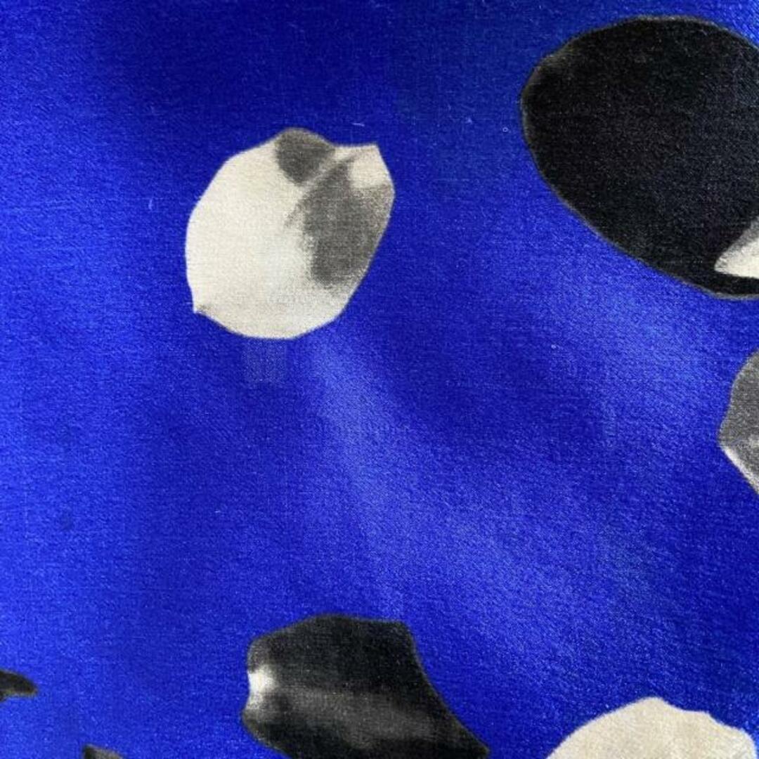 MSGM(エムエスジイエム)のMSGM(エムエスジィエム) ワンピース サイズ40 M レディース - ブルー×黒×ダークグレー 半袖/ひざ丈/シルク レディースのワンピース(その他)の商品写真