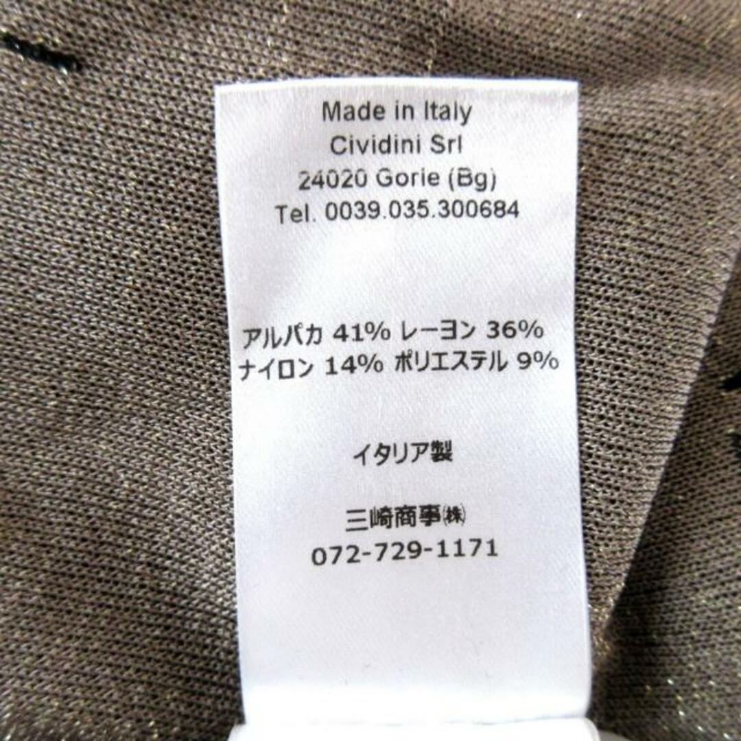 CIVIDINI(チヴィディーニ) 長袖セーター サイズ42 M レディース - 黒×ゴールド クルーネック レディースのトップス(ニット/セーター)の商品写真