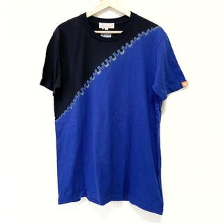 SOU・SOU(ソウソウ) 半袖Tシャツ サイズL メンズ - ブルー×黒×グレーベージュ クルーネック/le coq sportif