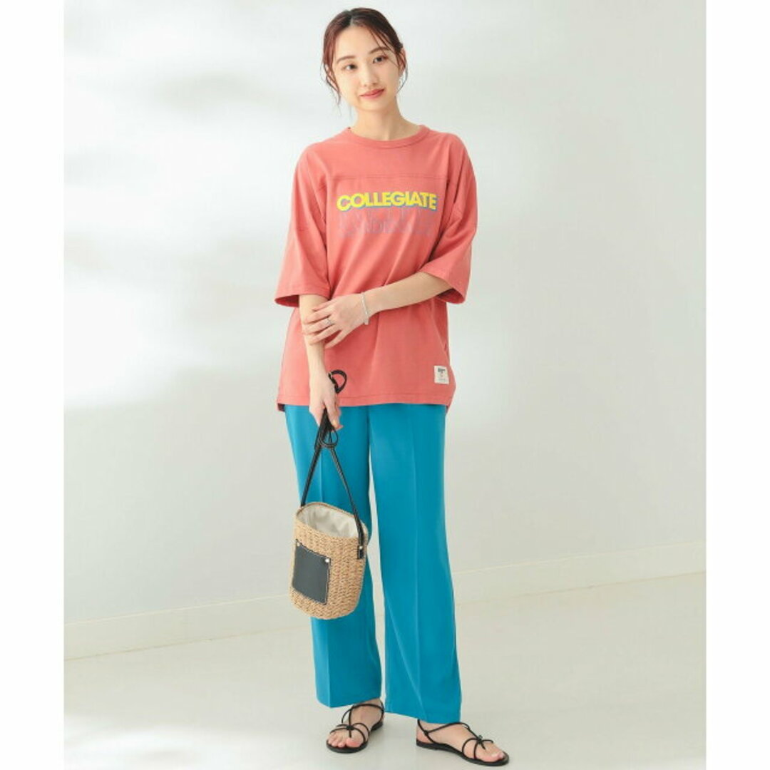 B:MING LIFE STORE by BEAMS(ビーミング ライフストア バイ ビームス)の【RED】Collegiate Pacific * B:MING by BEAMS / 別注 フットボール Tシャツ1 レディースのトップス(カットソー(長袖/七分))の商品写真