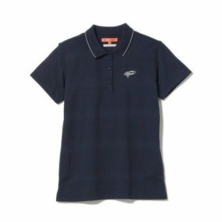 【NAVY】<WOMEN>BEAMS GOLF ORANGE LABEL / メッシュ ボーダー ポロシャツ(ポロシャツ)