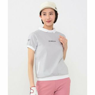 【GREY】BEAMS GOLF ORANGE LABEL / クールマックス(R)襟付き サッカー プルオーバー(ポロシャツ)