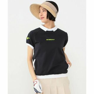 【BLACK】BEAMS GOLF ORANGE LABEL / クールマックス(R)襟付き サッカー プルオーバー(ポロシャツ)