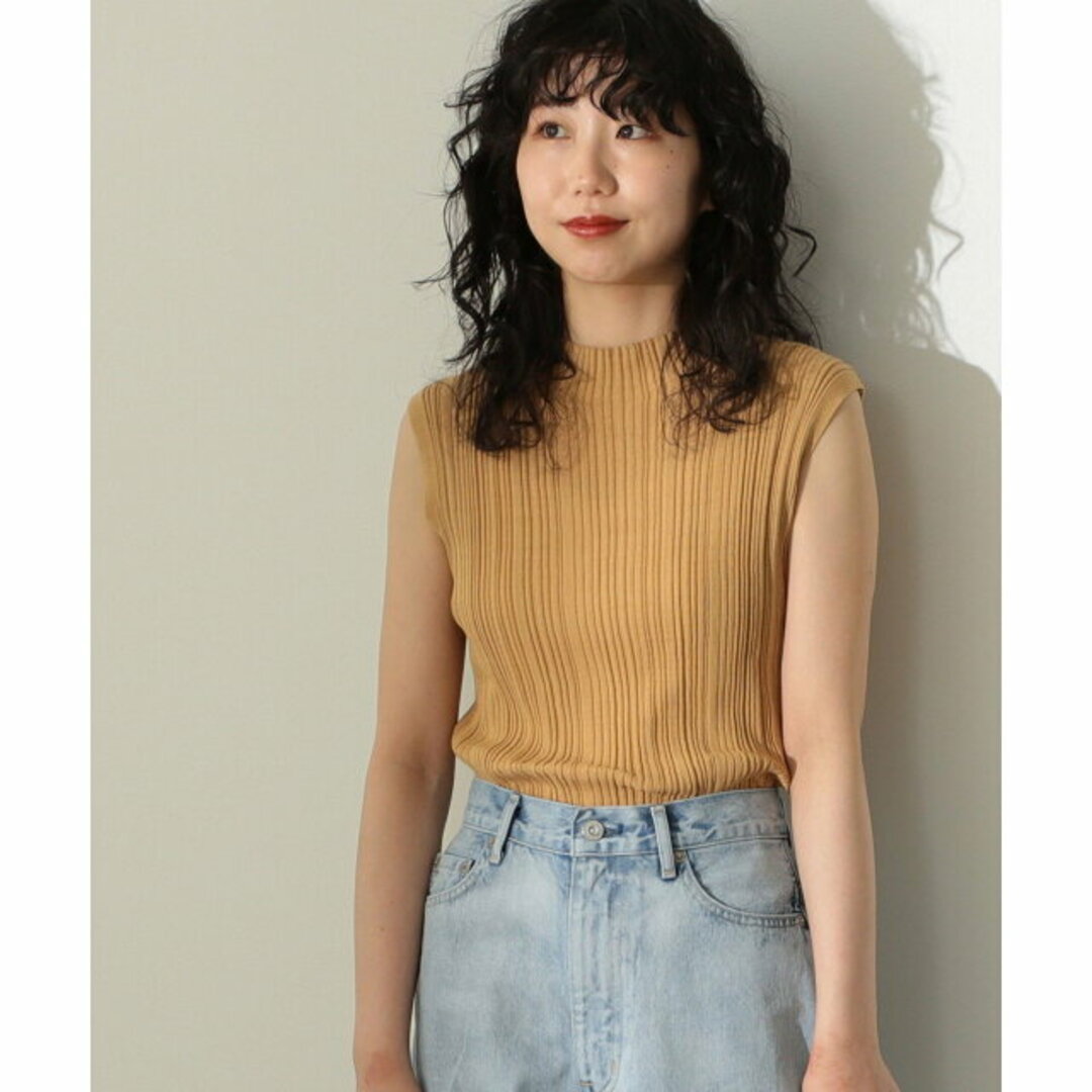 Demi-Luxe BEAMS(デミルクスビームス)の【BEIGE】Demi-Luxe BEAMS / ランダムリブ ノースリーブニット レディースのトップス(ニット/セーター)の商品写真