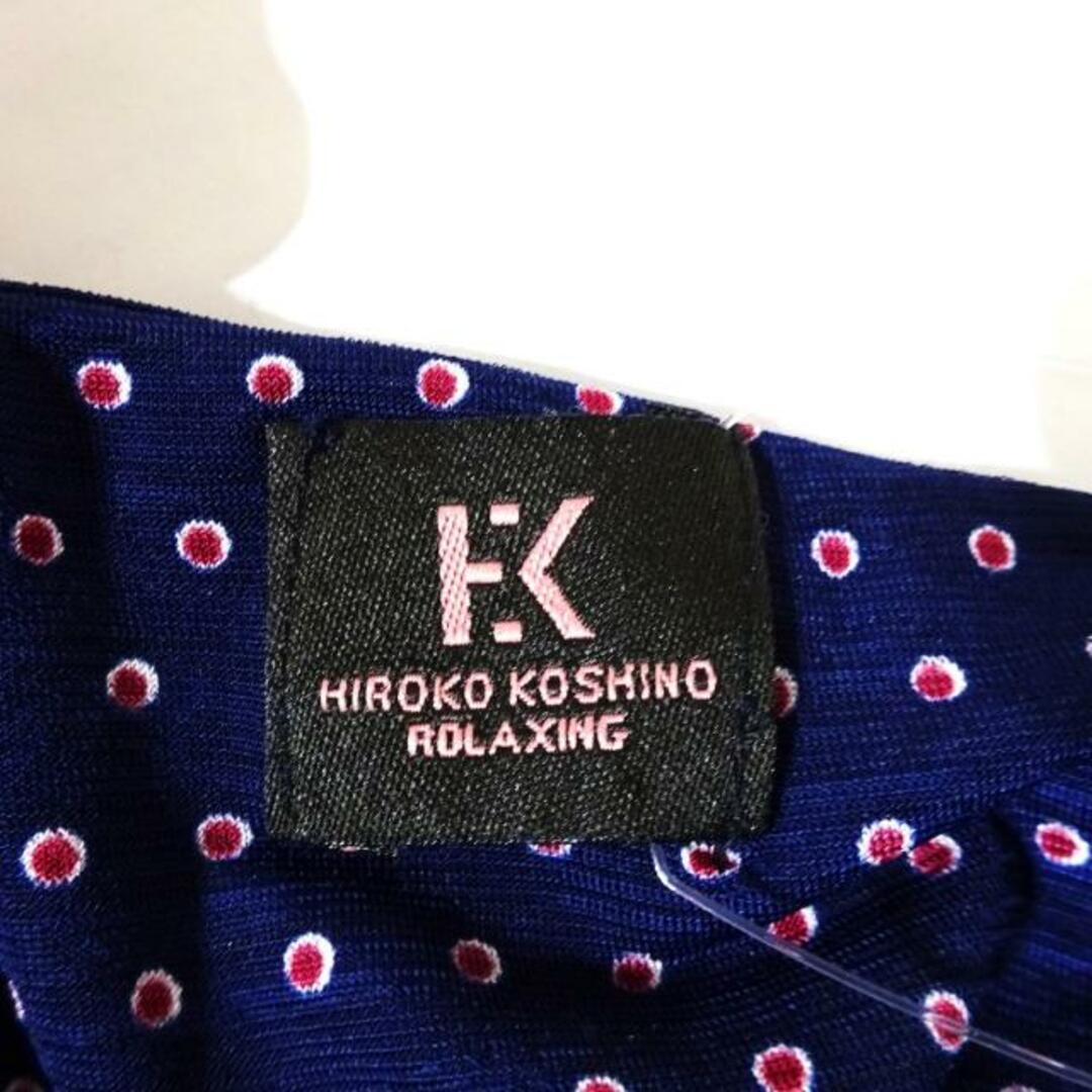 HIROKO KOSHINO(ヒロココシノ)のHIROKO KOSHINO(ヒロココシノ) チュニック サイズM レディース - ダークネイビー×ボルドー クルーネック/七分袖 レディースのトップス(チュニック)の商品写真
