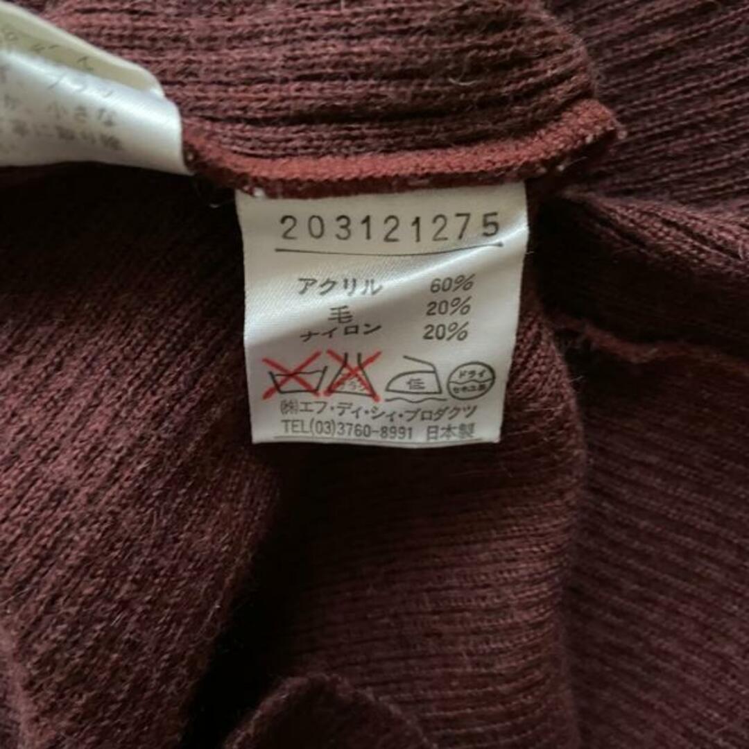 4℃(ヨンドシー)の4℃(ヨンドシー) 長袖セーター サイズM レディース - ボルドー タートルネック レディースのトップス(ニット/セーター)の商品写真