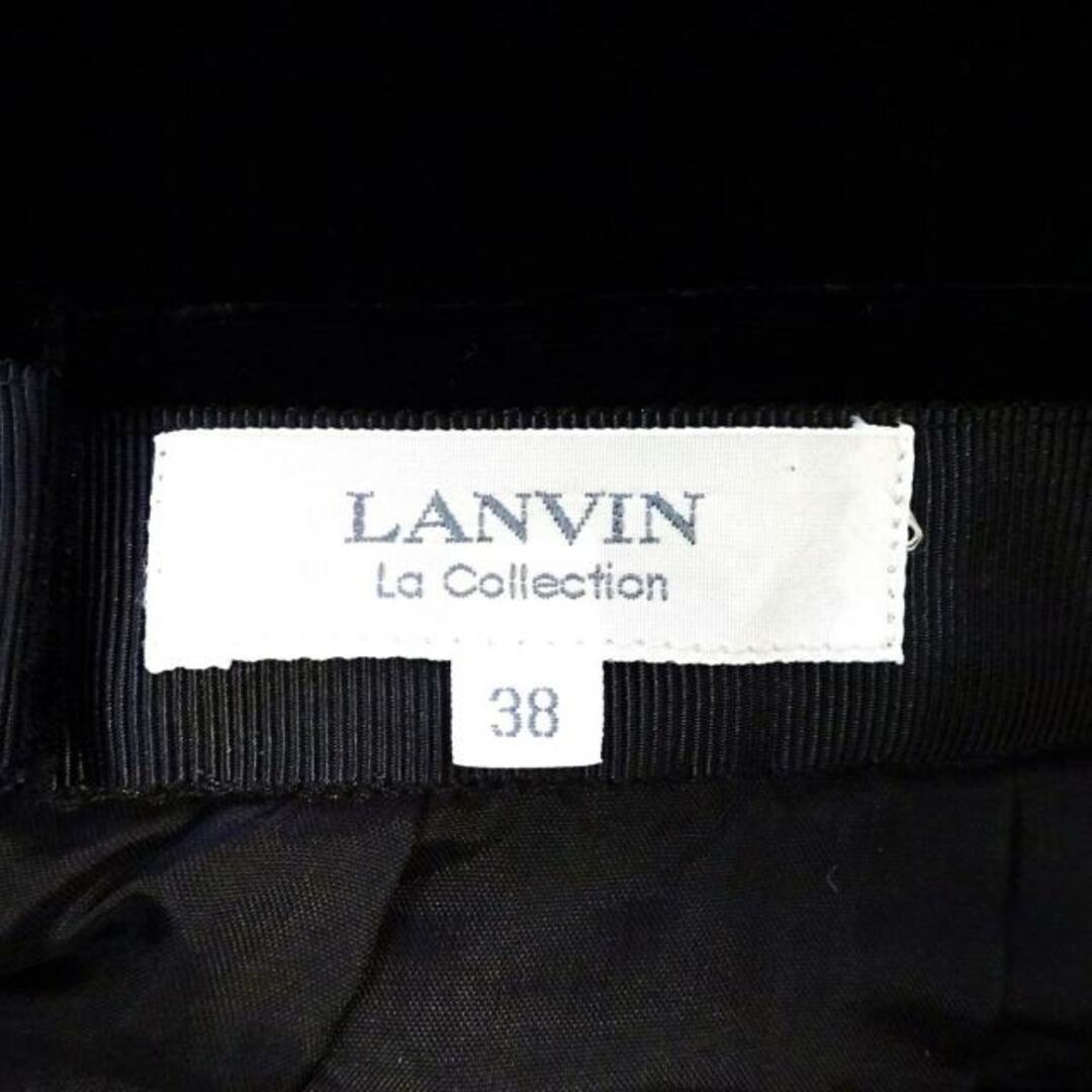 LANVIN(ランバン)のLANVIN(ランバン) スカート サイズ38 M レディース - 黒 ひざ丈/ベロア/シルク レディースのスカート(その他)の商品写真