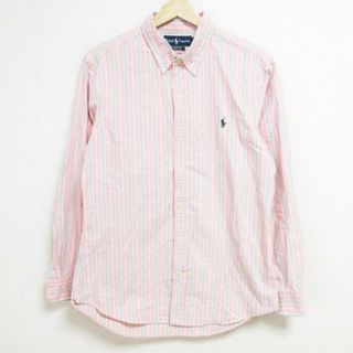 ラルフローレン(Ralph Lauren)のRalphLauren(ラルフローレン) 長袖シャツ サイズL メンズ - ライトピンク×白×マルチ ストライプ(シャツ)