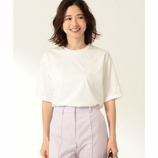 【WHITE】Demi-Luxe BEAMS / スムース ハーフスリーブ Tシャツ