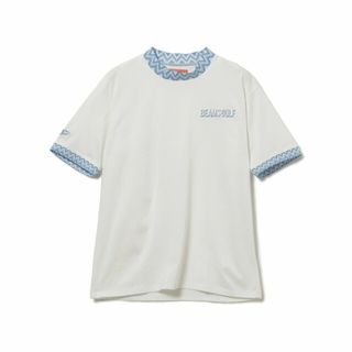 【WHITE】BEAMS GOLF ORANGE LABEL / 襟ジャカード モックネックシャツ(トレーナー/スウェット)