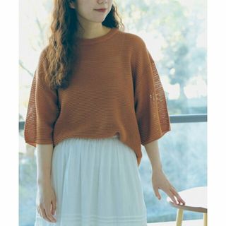 ビーミング ライフストア バイ ビームス(B:MING LIFE STORE by BEAMS)の【ORANGE】【WEB限定/UNISEX】B:MING by BEAMS / 12ゲージ メッシュ ショート スリーブ ニット(ニット/セーター)