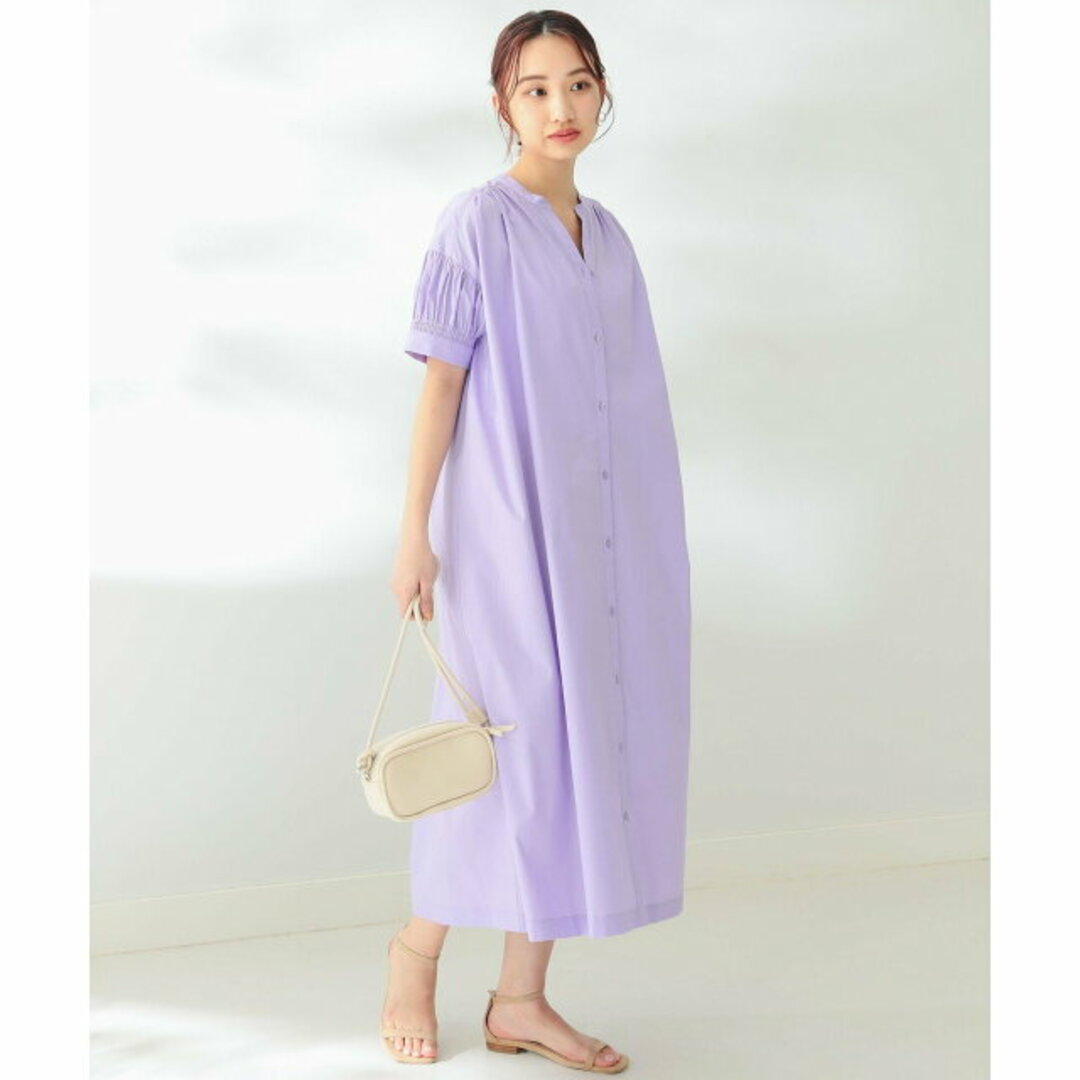 B:MING LIFE STORE by BEAMS(ビーミング ライフストア バイ ビームス)の【LAVENDER】【S】B:MING by BEAMS / 袖シャーリング ワンピース レディースのワンピース(ロングワンピース/マキシワンピース)の商品写真