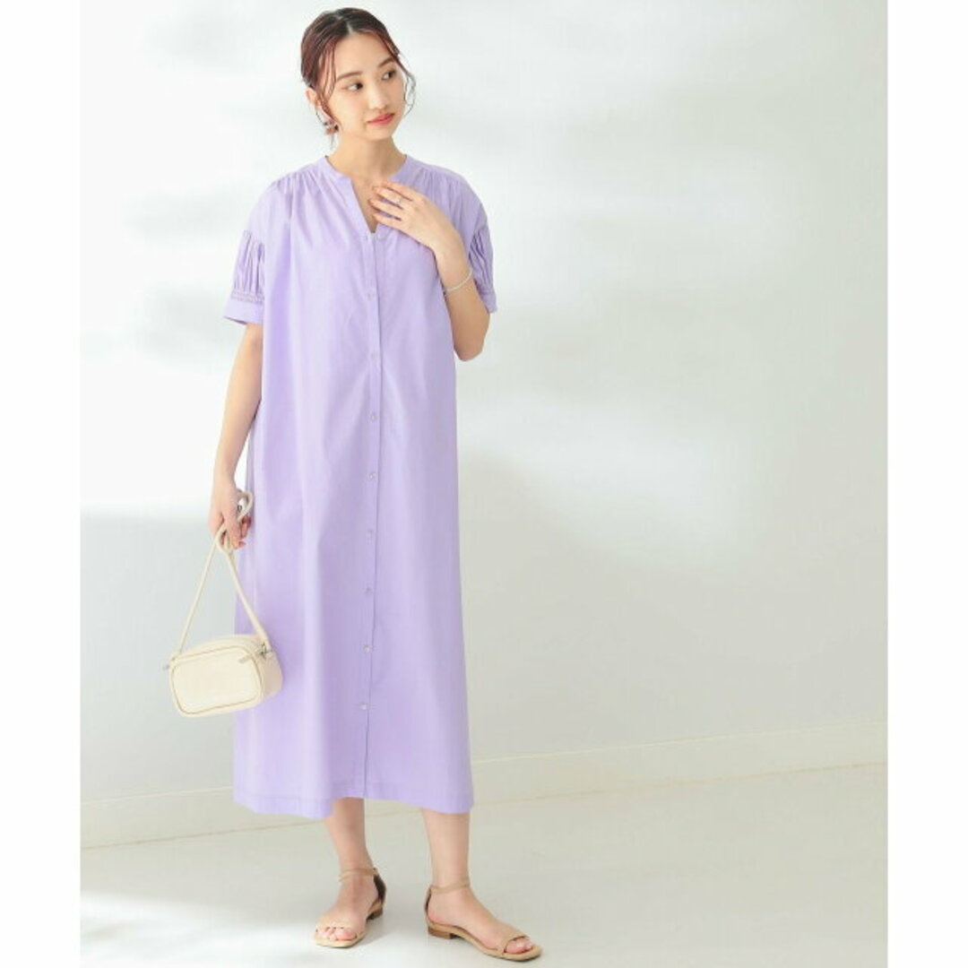 B:MING LIFE STORE by BEAMS(ビーミング ライフストア バイ ビームス)の【LAVENDER】【S】B:MING by BEAMS / 袖シャーリング ワンピース レディースのワンピース(ロングワンピース/マキシワンピース)の商品写真