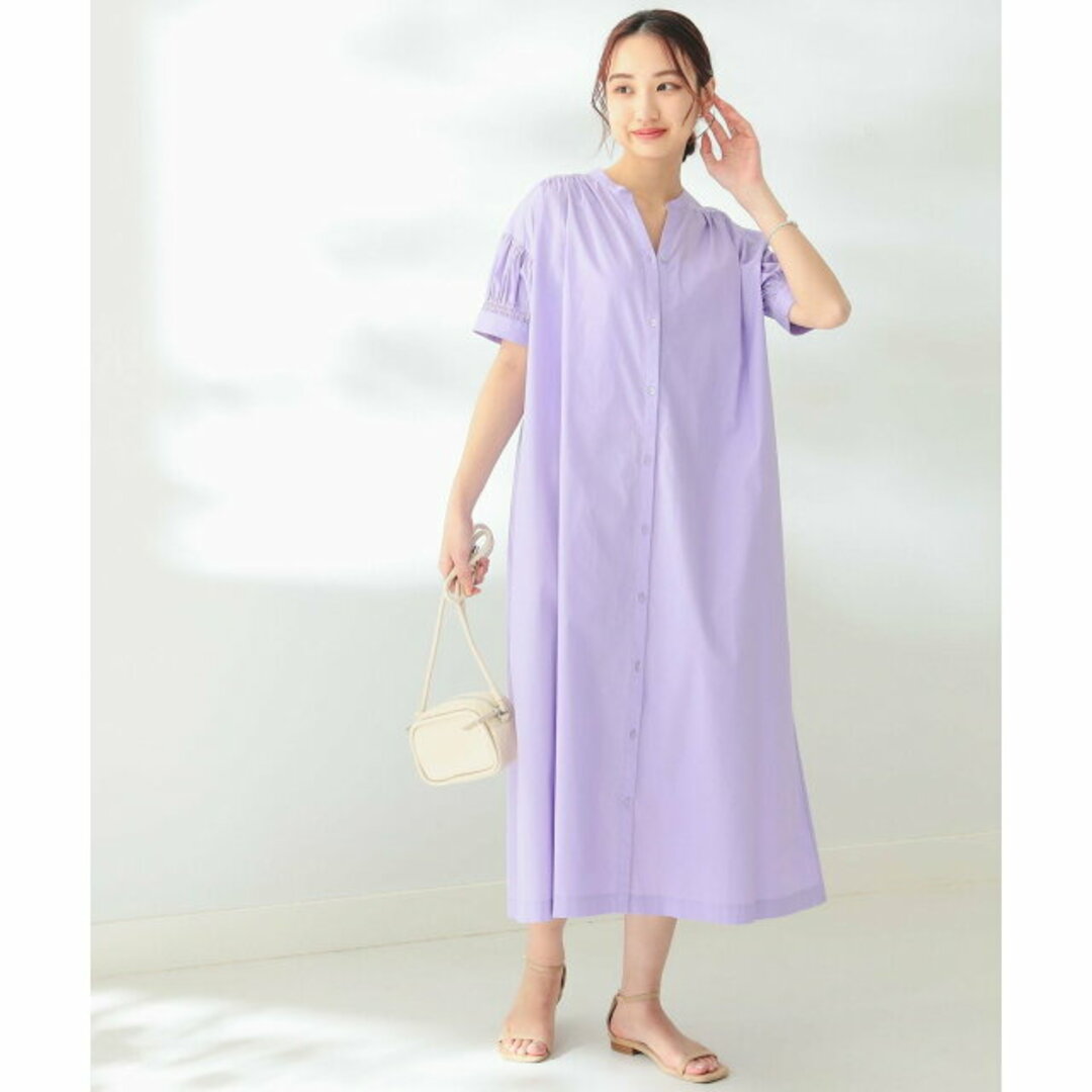 B:MING LIFE STORE by BEAMS(ビーミング ライフストア バイ ビームス)の【LAVENDER】B:MING by BEAMS / 袖シャーリング ワンピース レディースのワンピース(ロングワンピース/マキシワンピース)の商品写真