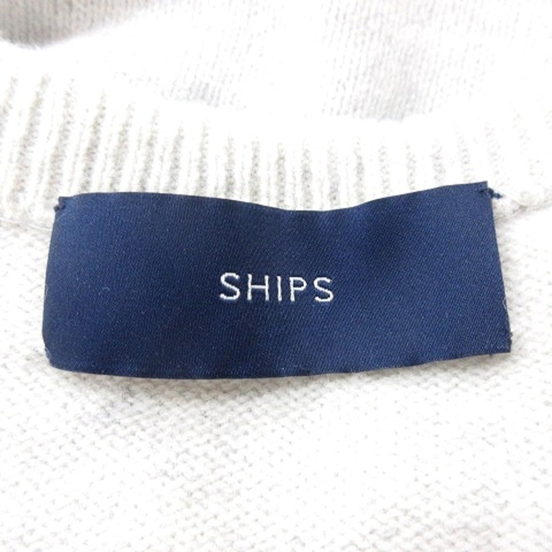 SHIPS(シップス)のシップス ニット セーター Vネック 長袖 ウール カシミヤ混 白 オフホワイト レディースのトップス(ニット/セーター)の商品写真