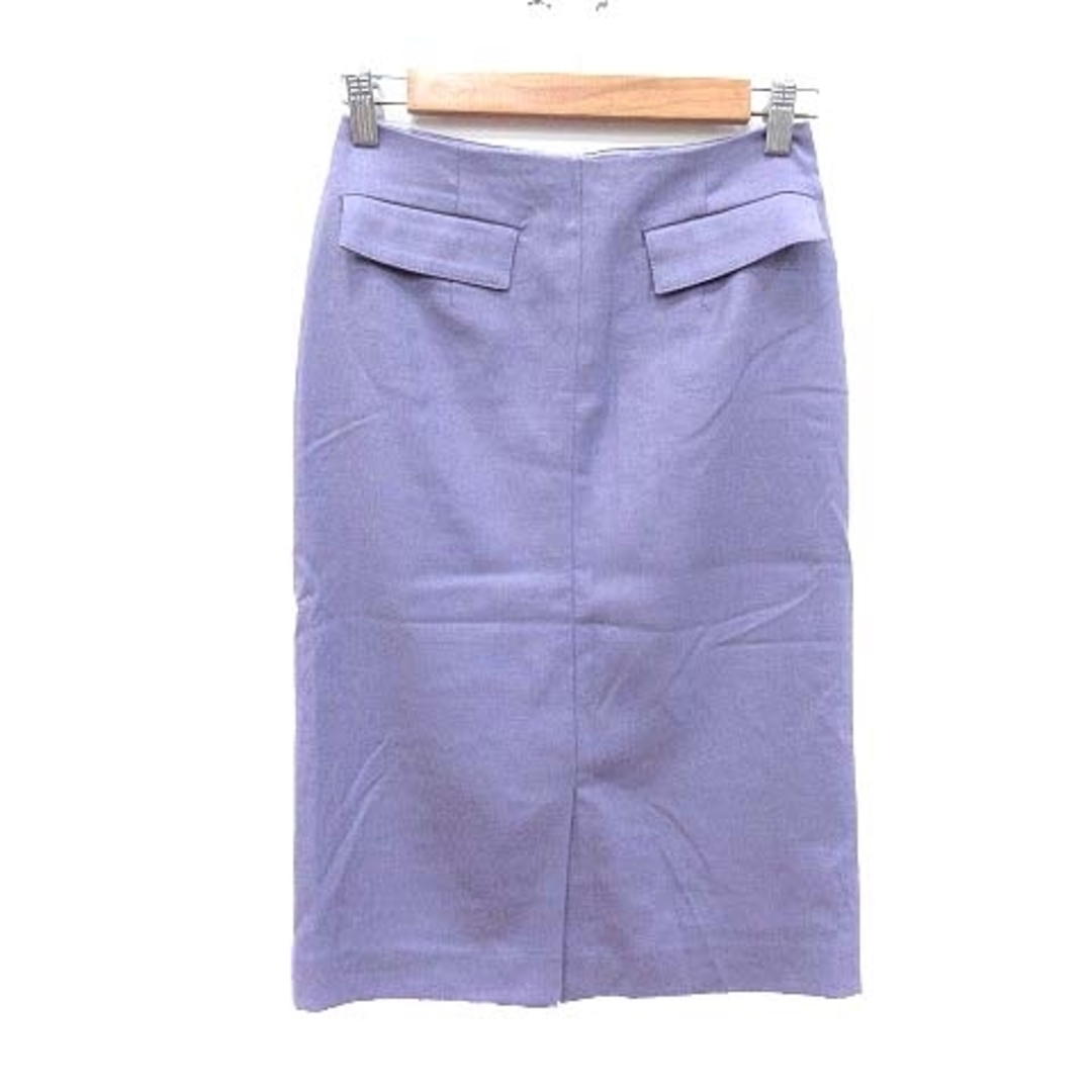 NATURAL BEAUTY BASIC(ナチュラルビューティーベーシック)のナチュラルビューティーベーシック タイトスカート ひざ丈 XS 紫 ■MO レディースのスカート(ひざ丈スカート)の商品写真