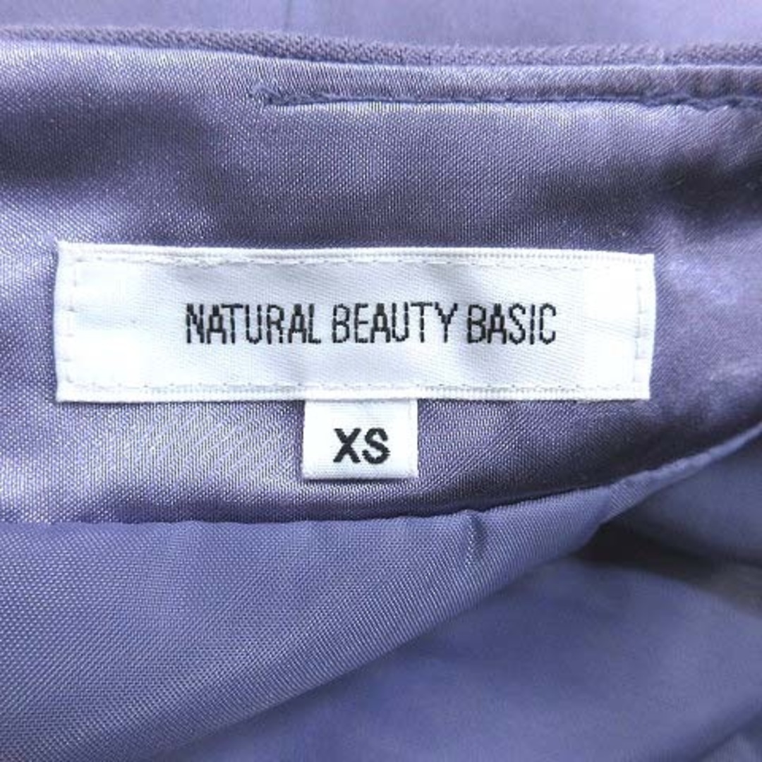 NATURAL BEAUTY BASIC(ナチュラルビューティーベーシック)のナチュラルビューティーベーシック タイトスカート ひざ丈 XS 紫 ■MO レディースのスカート(ひざ丈スカート)の商品写真